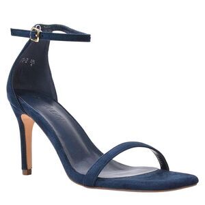 XY London Womens/Ladies Emma Square Toe High Stiletto Heel Sandals / Navy